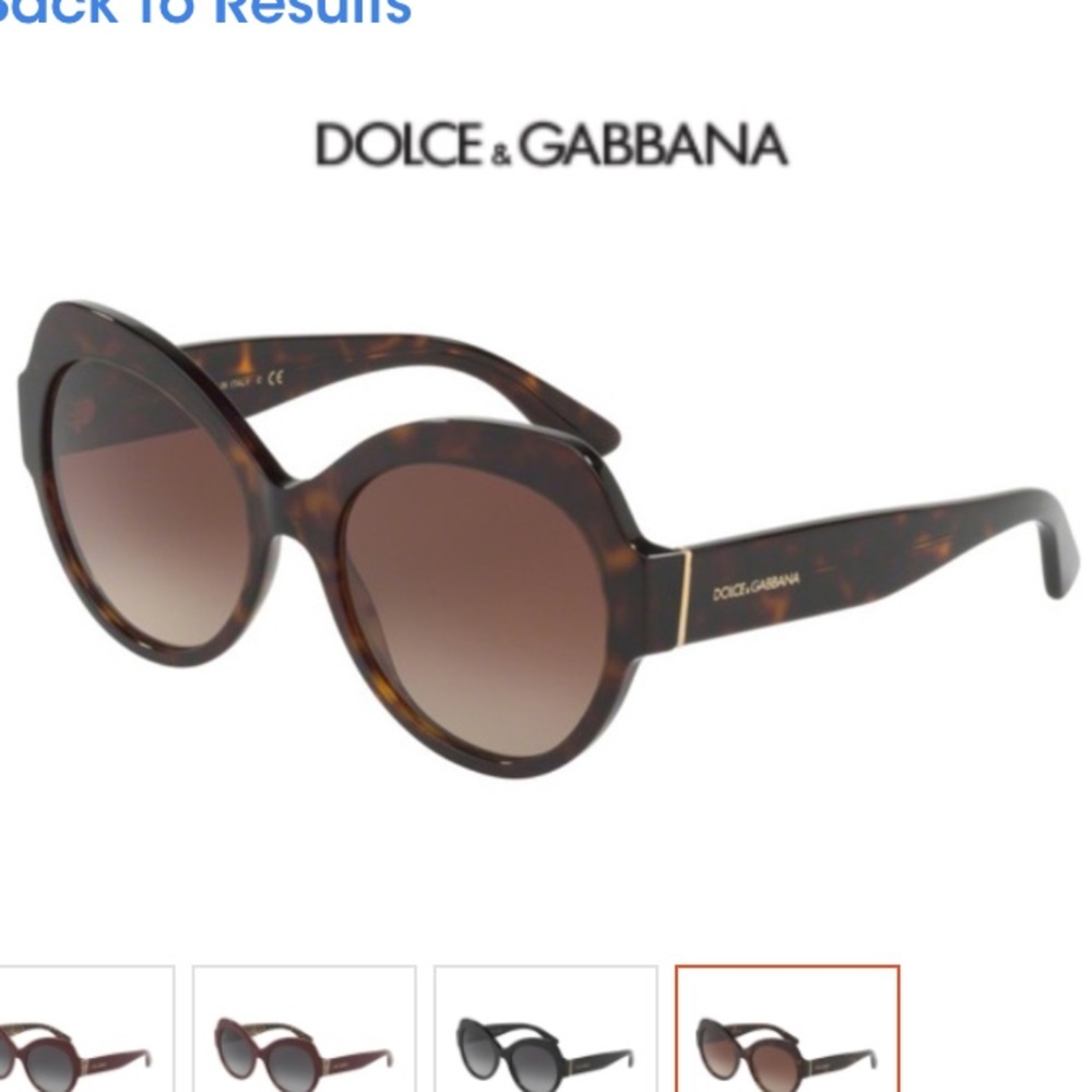 Dolce & Gabbana brown butterfly shape Oversized Sunglasses